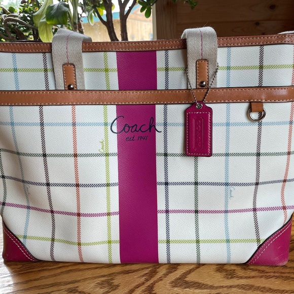 Coach Tattersall Diaper Bag - Picture 1 of 16